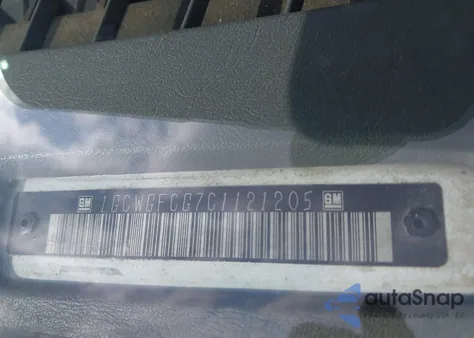 2012 Chevrolet Express 2500 Work Van z USA, uszkodzony, nr VIN 1GCWGFCG7C1121205